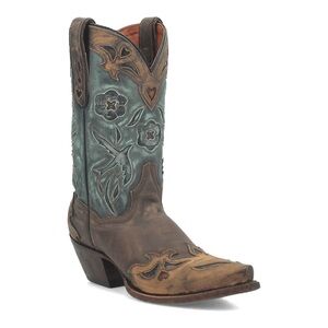 DAN POST vintage bluebird cowboy boots / size 7.5